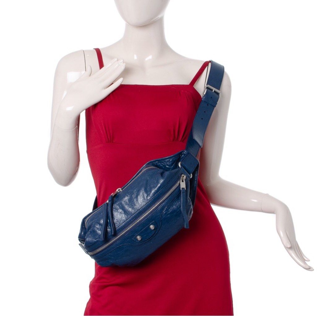 BALENCIAGA Neo Lift Blue Bumbag Luxury Bags Wallets on Carousell
