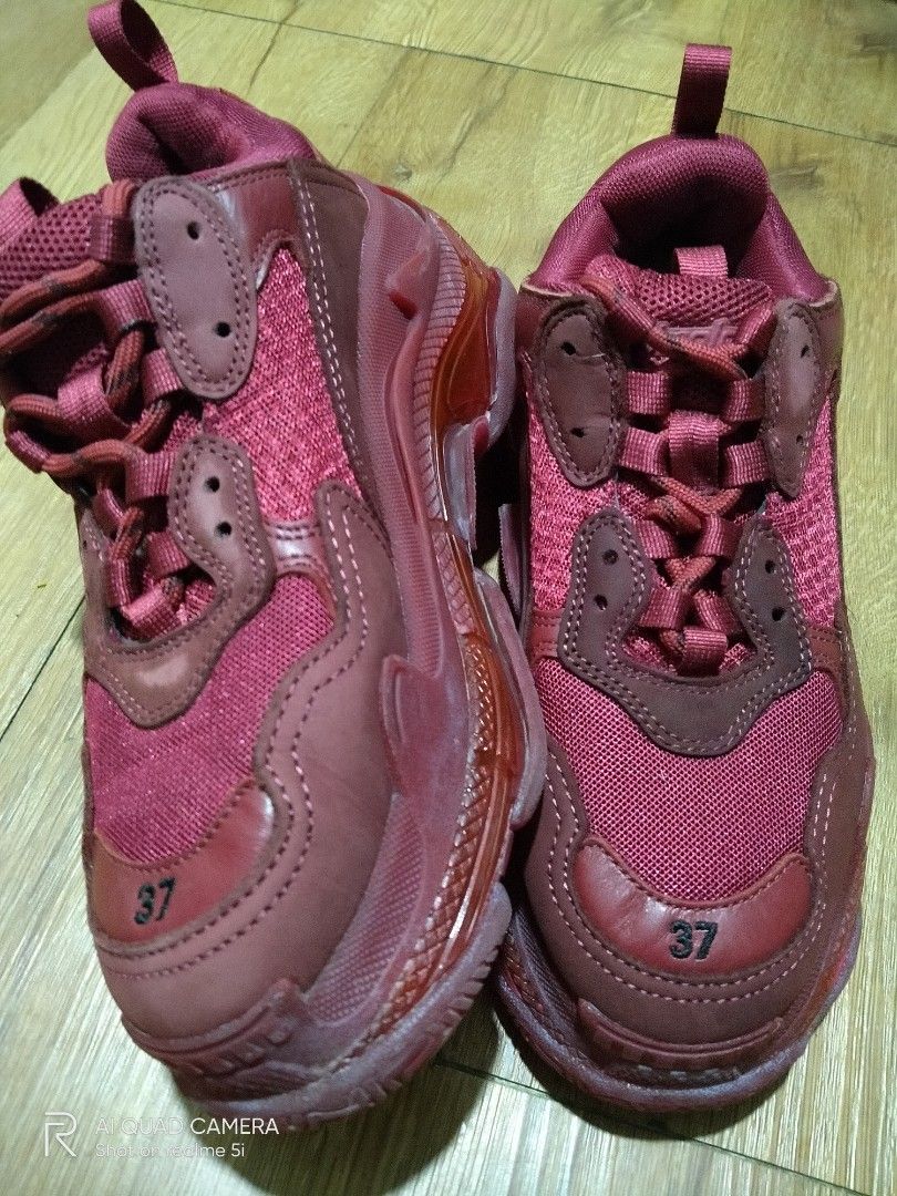 Balenciaga triple sales s maroon