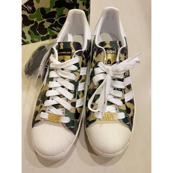 BAPE x adidas Superstar a bathing ape camo Size 8