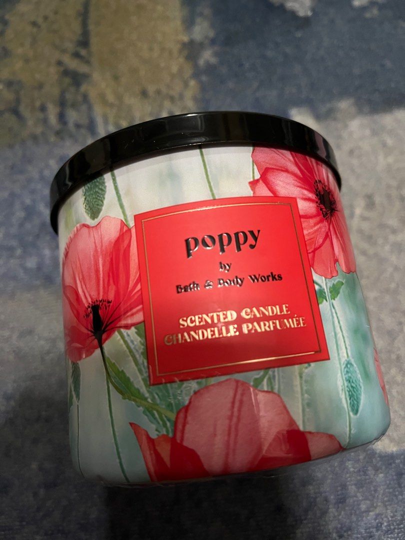 Bath and body works BBW 3W Candle Poppy, Furniture & Home Living, Home