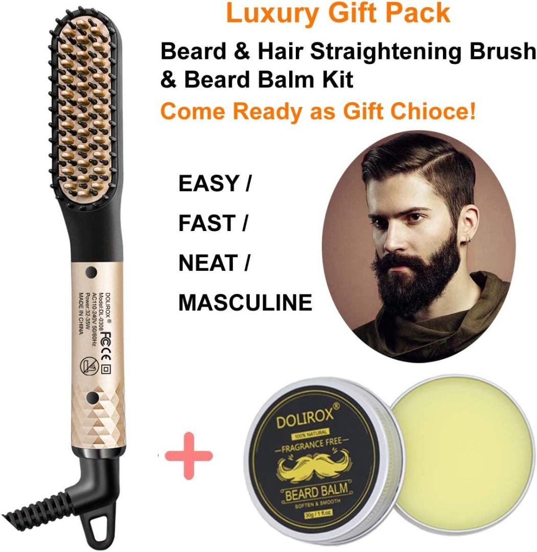 Mens electric heated clearance styling comb for beard