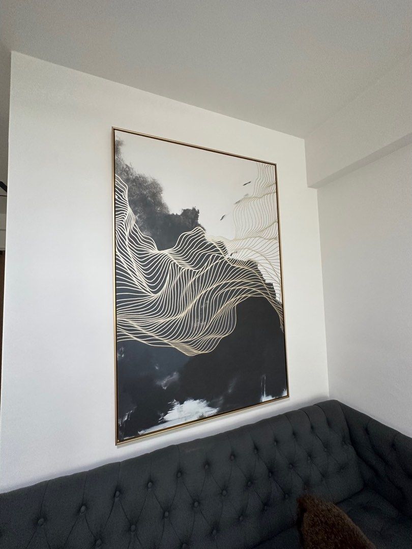 Big Wall Frame Artwork with Gold Frame, Furniture & Home Living, Home