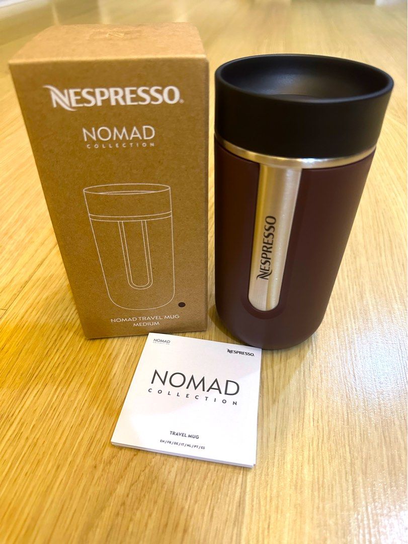 [BNIB] Nespresso NOMAD Travel Mug Burgundy Medium (400ml) (4 pieces available), Furniture