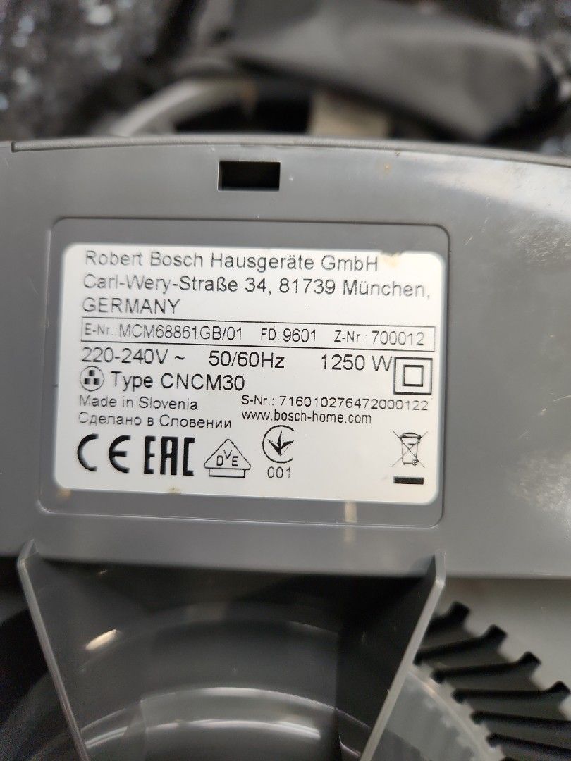 BOSCH Powerful Food Processor 1250W, TV & Home Appliances, Kitchen Appliances, Juicers, Blenders