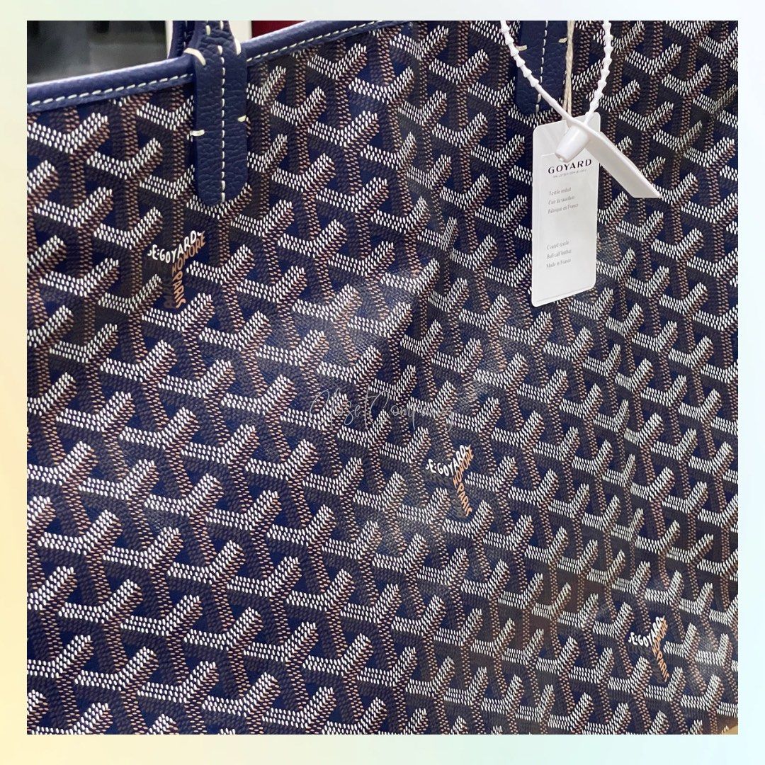 GOYARD Hardy Chevron Print Canvas Tote Bag Multicolor