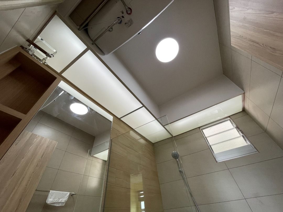 BTO Acrylic Panel and Lighting BTO Toilet bathroom Mesh Toilet piping