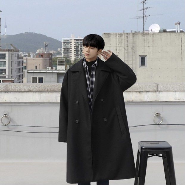 Men's button shop up coat