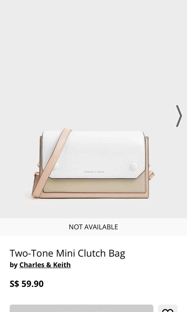 Charles and keith two tone mini clutch bag online
