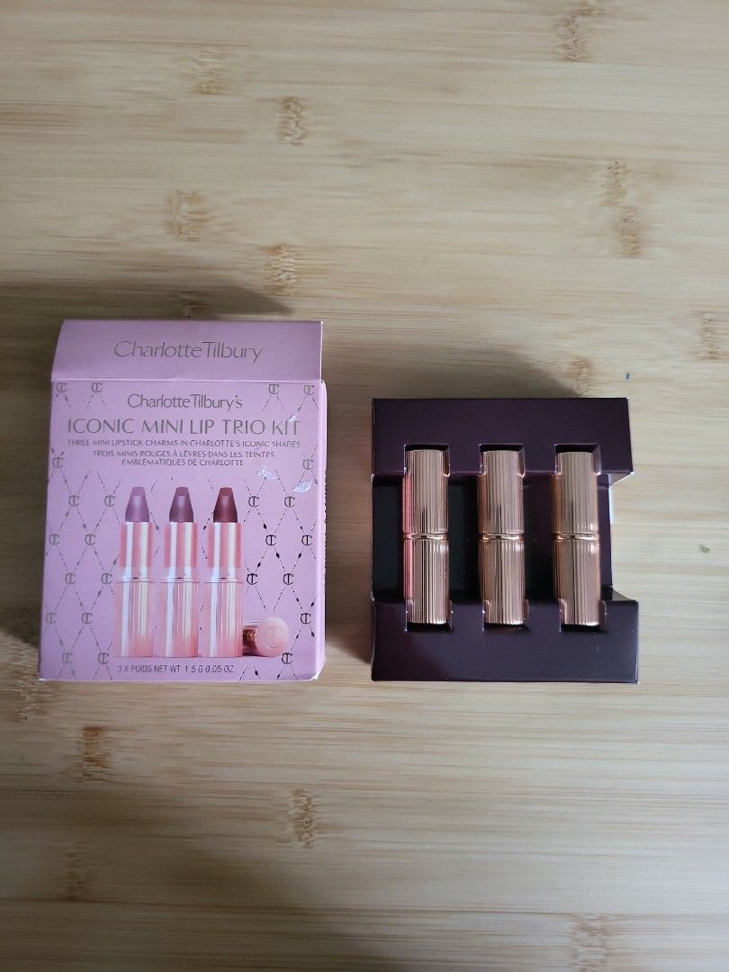 Charlotte Tilbury Iconic Mini Lip Trio Kit, Beauty & Personal Care ...