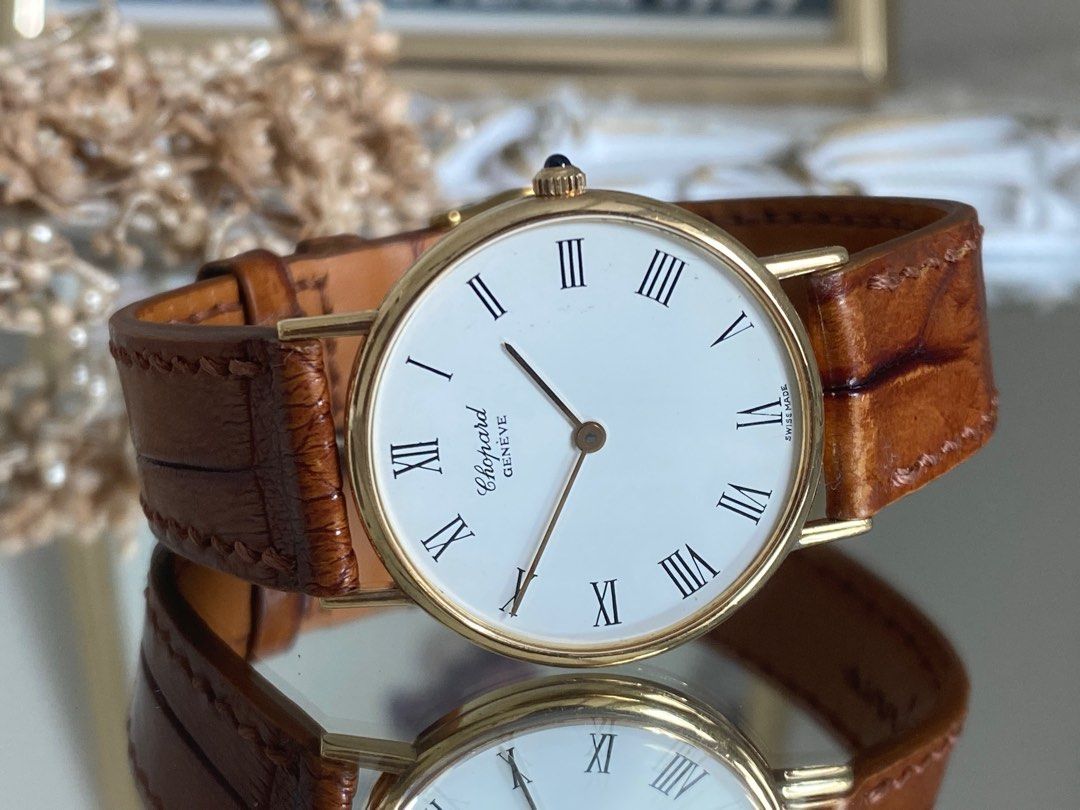 Chopard 18k Solid Gold Men s Wrist Watch Authentic Dress Watch