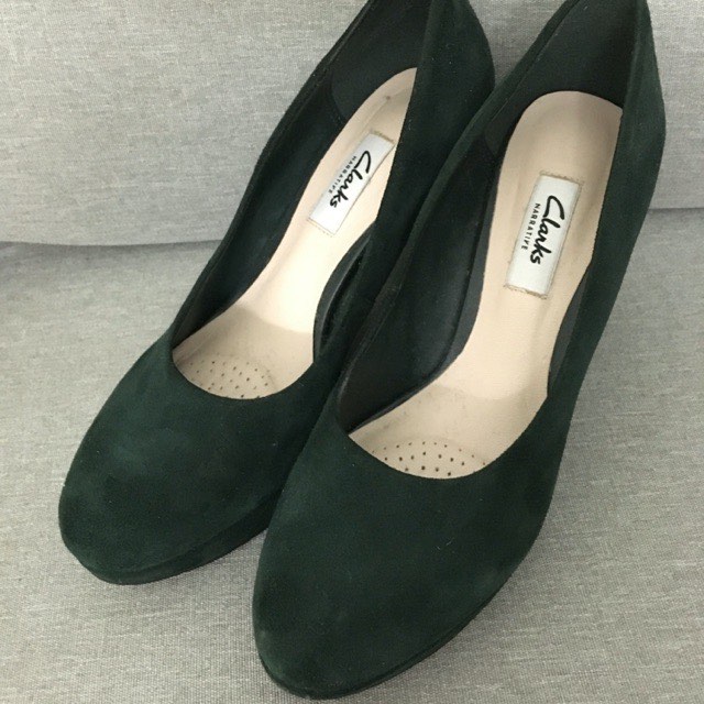 Clarks on sale green heels
