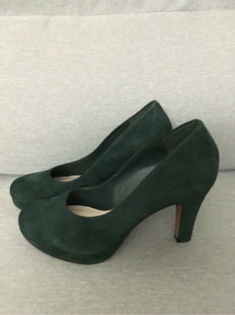 Clarks green heels new arrivals