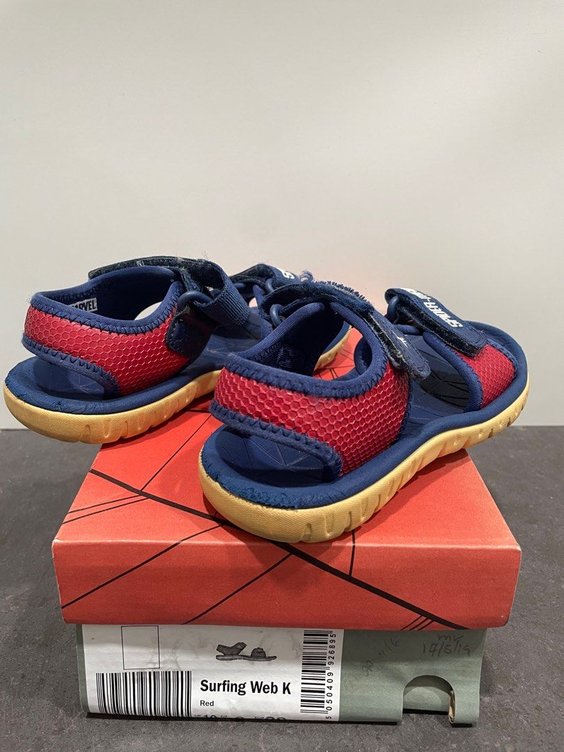 Clarks Kids Spiderman Sandals Surfing Web K Size UK 10