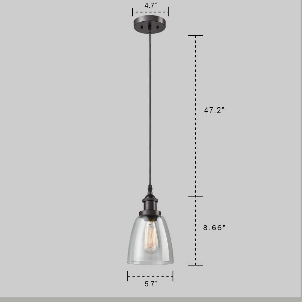 CLAXY Ecopower Industrial Mini Glass Pendant Oil Rubbed Bronze