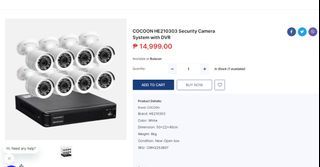 COCOON HE210303 Security Camera System with DVR