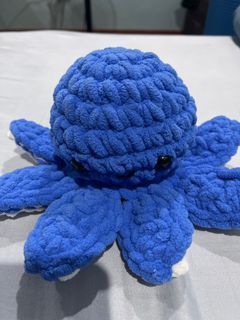Crocheted Blue Octopus