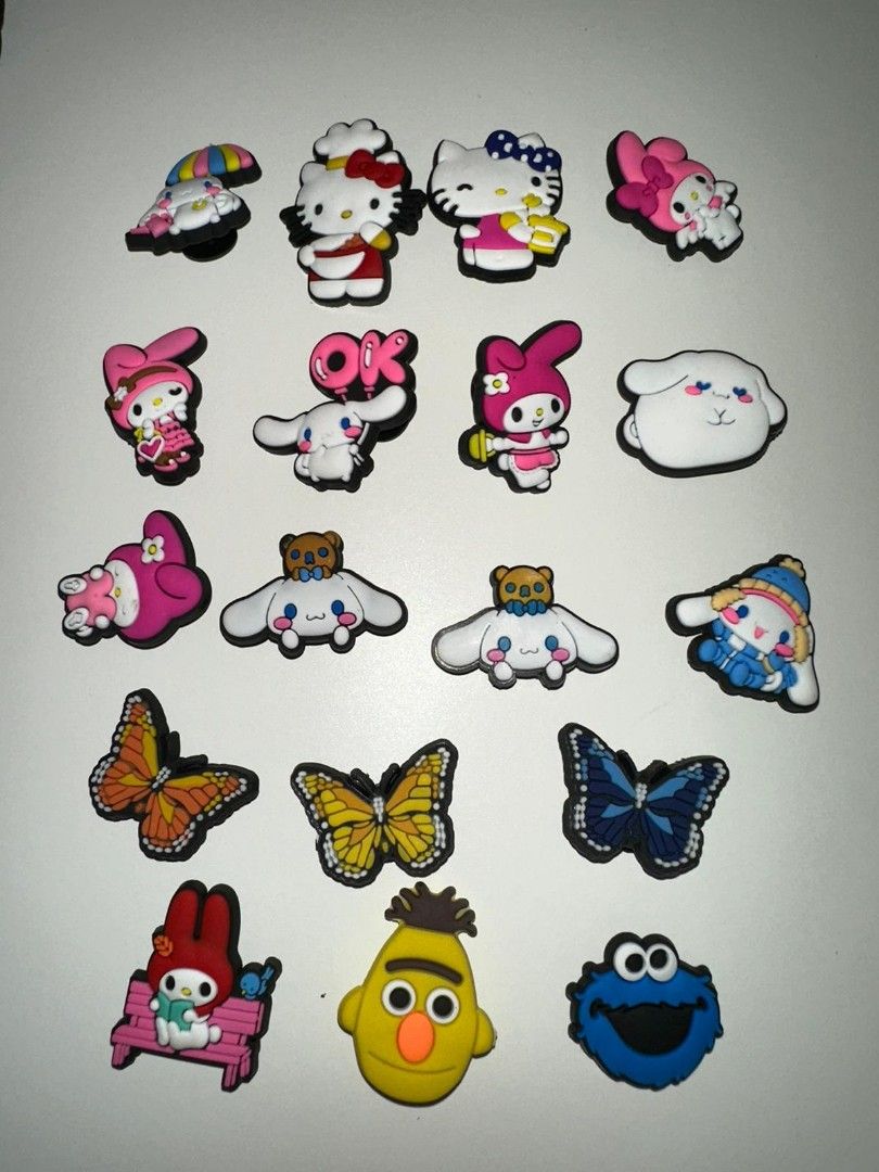 Crocs jibbitz charms sanrio butterfly cookie monster sesame Street