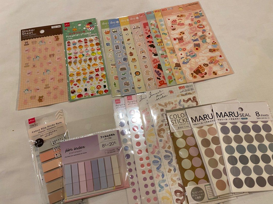 Daiso Japan stickers and post its, Hobbies & Toys, Stationery & Craft
