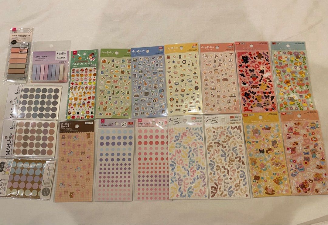 Daiso Japan stickers and post its, Hobbies & Toys, Stationery & Craft