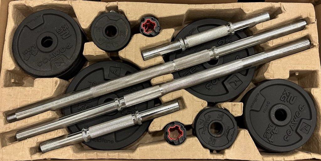 Decathlon Kit Bar 50kg, Sports Equipment, Exercise & Fitness, Weights & Dumbbells on Carousell