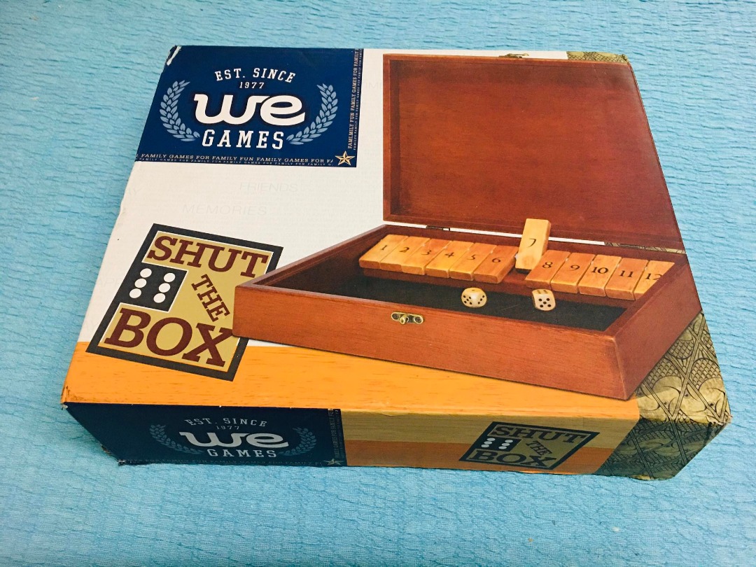 Deluxe Shut The Box Board Game in Wooden box, Hobbies & Toys, Toys