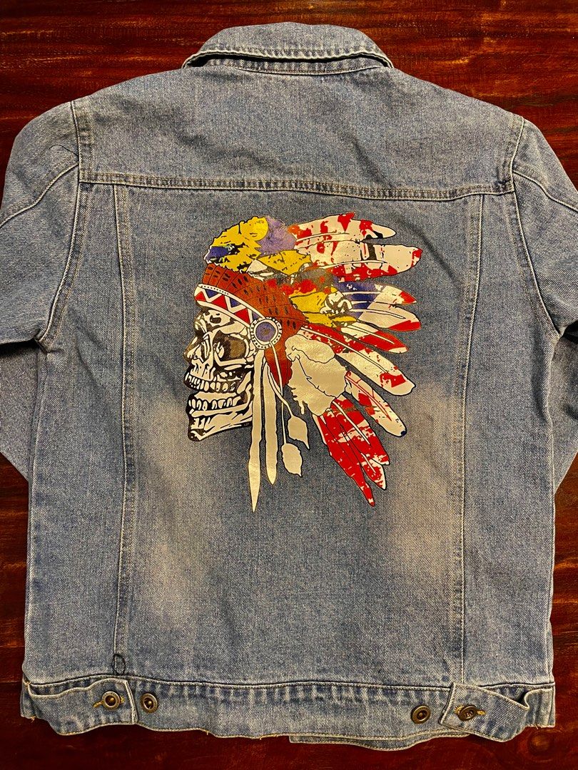 Denim Jacket with embroidery design Men s Fashion Coats Jackets