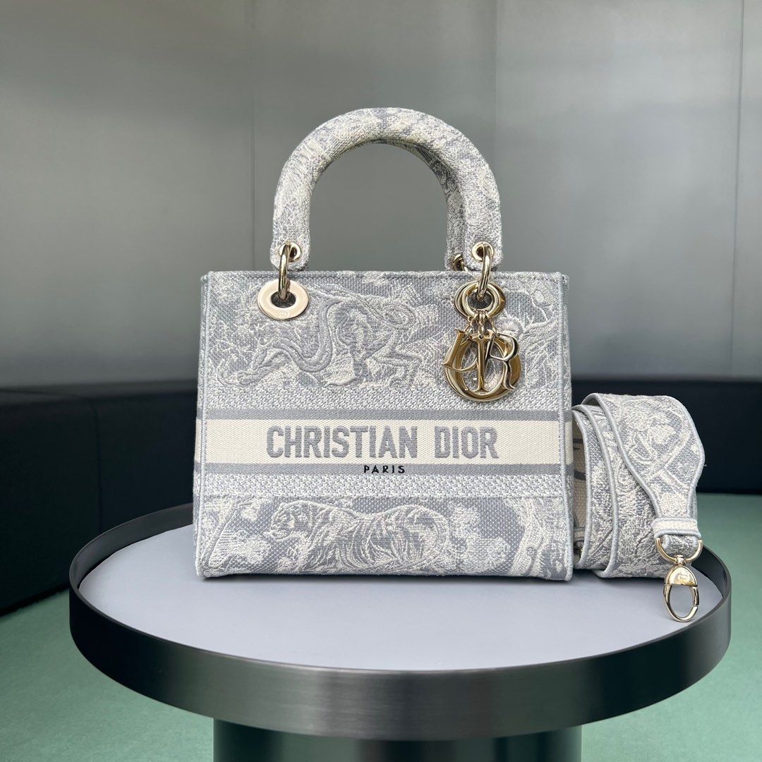 Preloved Christian Dior Lady D-Lite Toile de Jouy Reverse Bag