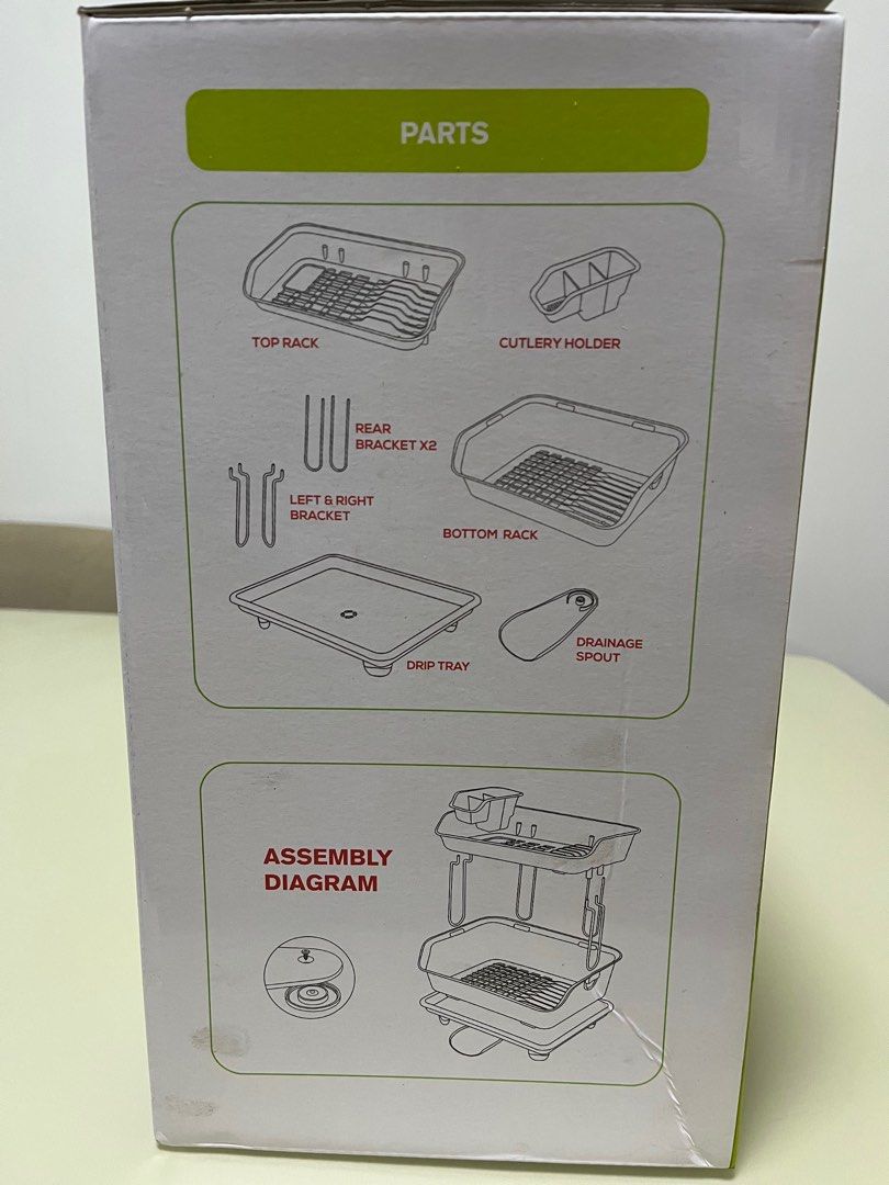 Dish Drainer / Dish Rack (pink colour), Furniture & Home Living ...