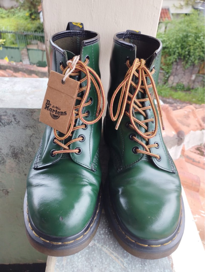 dr martens green smooth