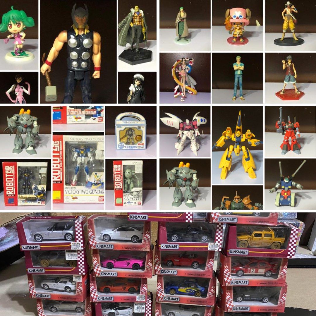 Figurines, Gundam, Kinsmart (Category: Figurines & Statues) located in Las Pinas. Submitted by iesiley (Listing ID 1202641169, Image 1). Description: These are my brother’s items. If you need details that aren’t listed below, pm me & I’ll get back to you! + handsome discount if you’re getting multiple goodies ;) ————————————————— Tony Tony Chopper Stick (crooked stick) - 100 Young Shanks (minor paint chips) - 250 Tony Tony Chopper Ace ver (paint 