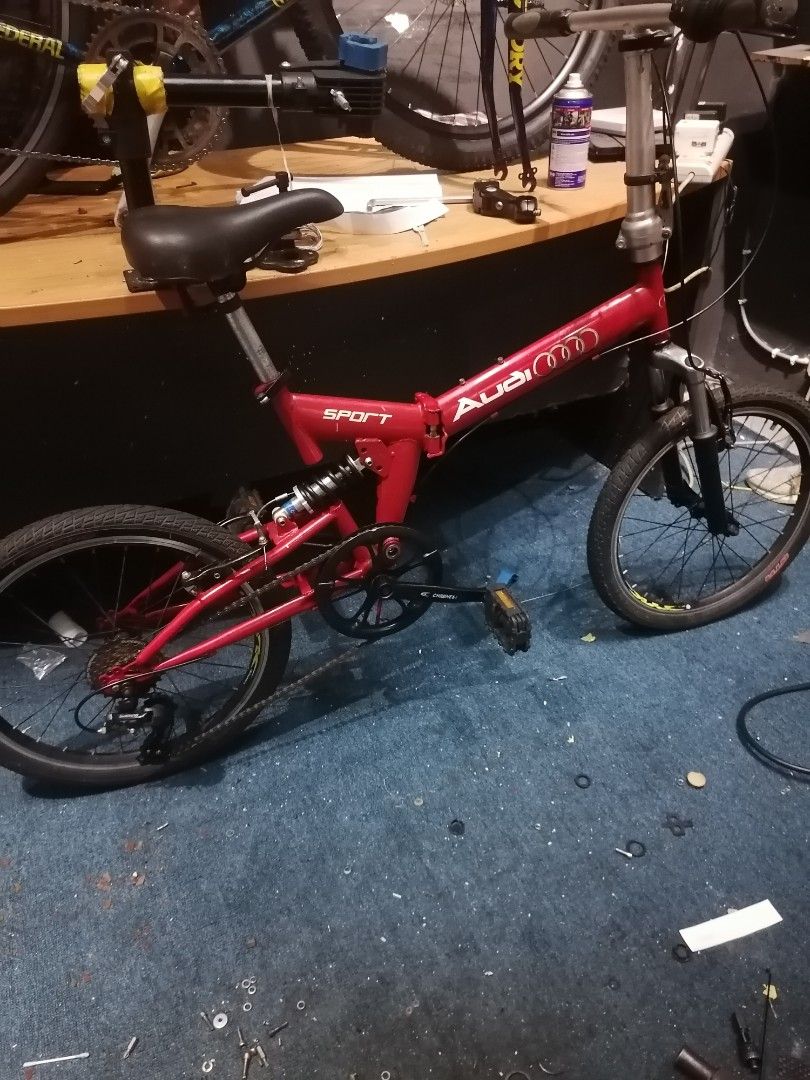 Folding bike sales with suspension