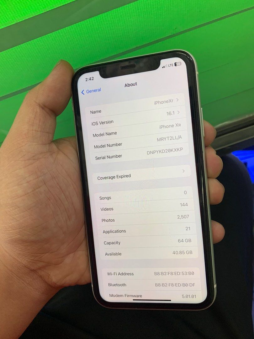 For Sale My Personal Use iPhone XR 64GB Factory UnLock, Mobile Phones
