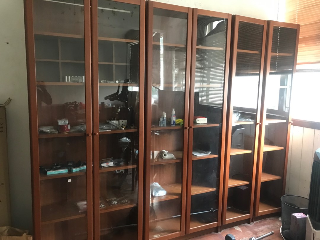 Free Ikea Bookshelves with Doors, 傢俬＆家居, 傢俬, 書櫃、櫃子及架 Carousell