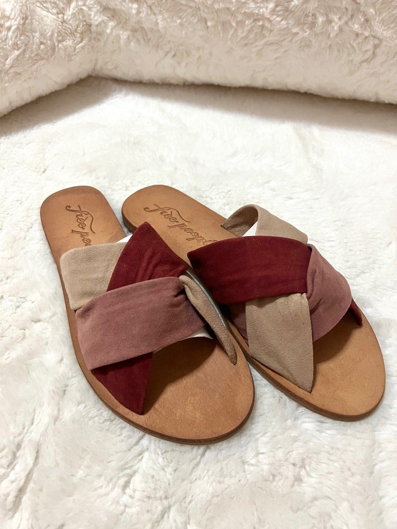 Free people top red sandals