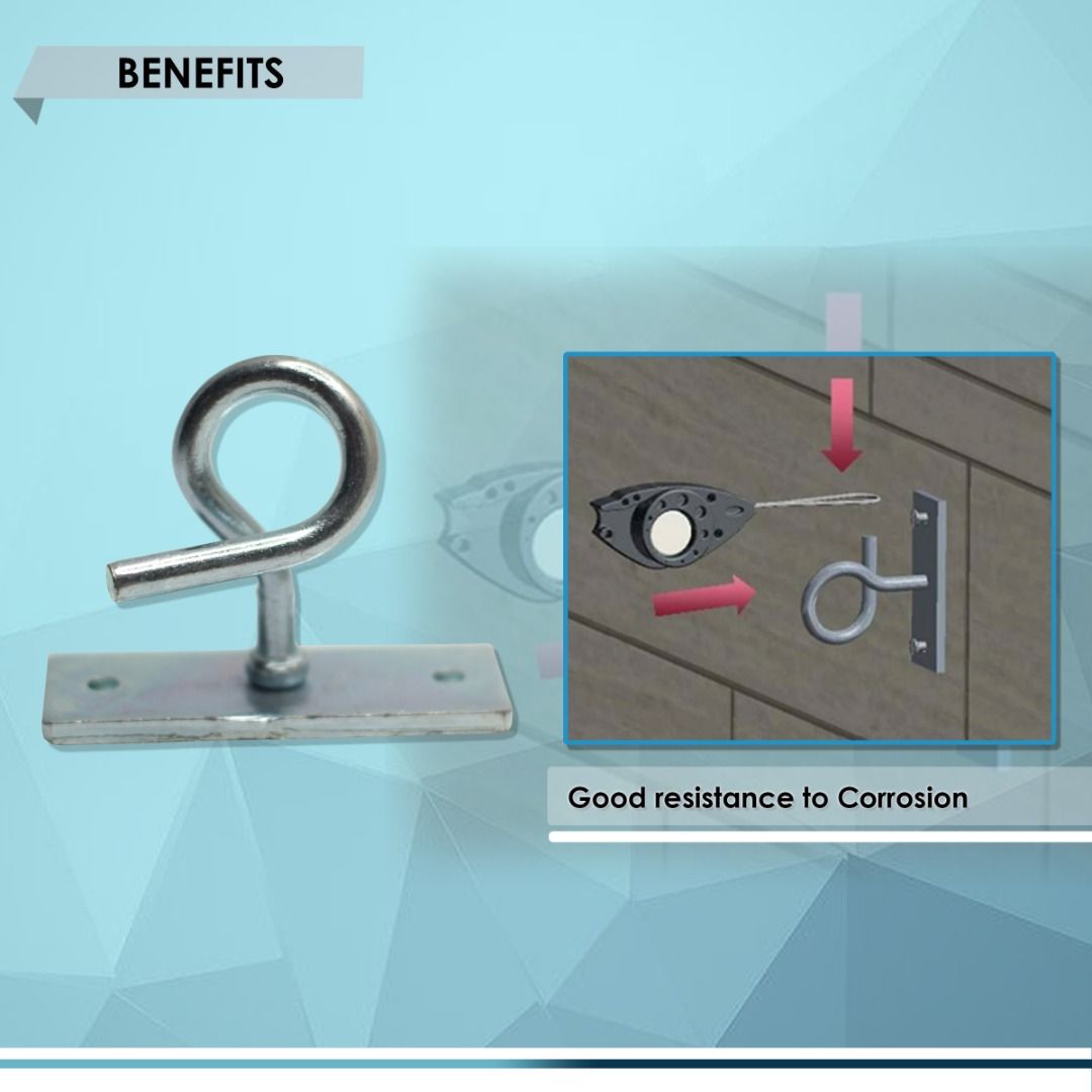 FTTH C TYPE SPIRAL HOOK, DROP CABLE WIRE CLAMP, STAINLESS STEEL with 2