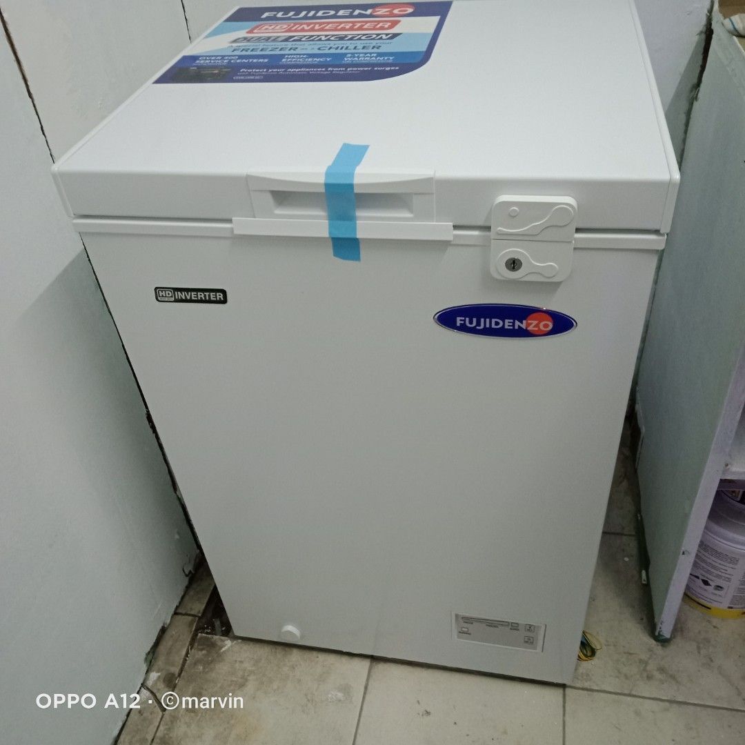 Fujidenzo inverter chest freezer, TV & Home Appliances, Kitchen