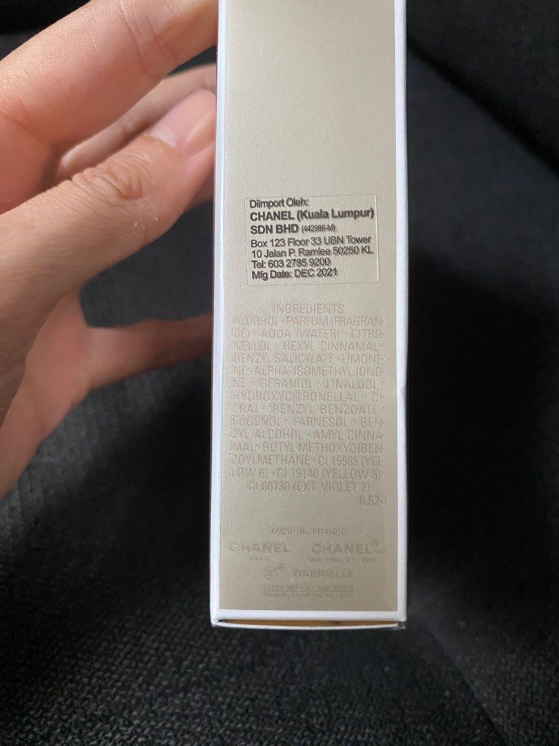 Gabrielle sales chanel ingredients
