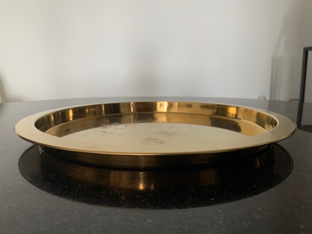 Gold plate ikea, Furniture & Home Living, Furniture, Tables & Sets on Carousell