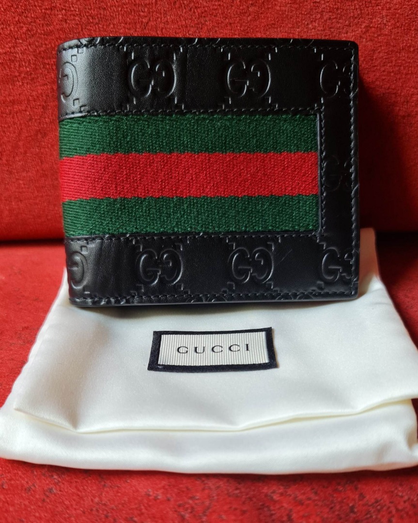 gucci mens bifold wallet, Luxury, Bags & Wallets on Carousell