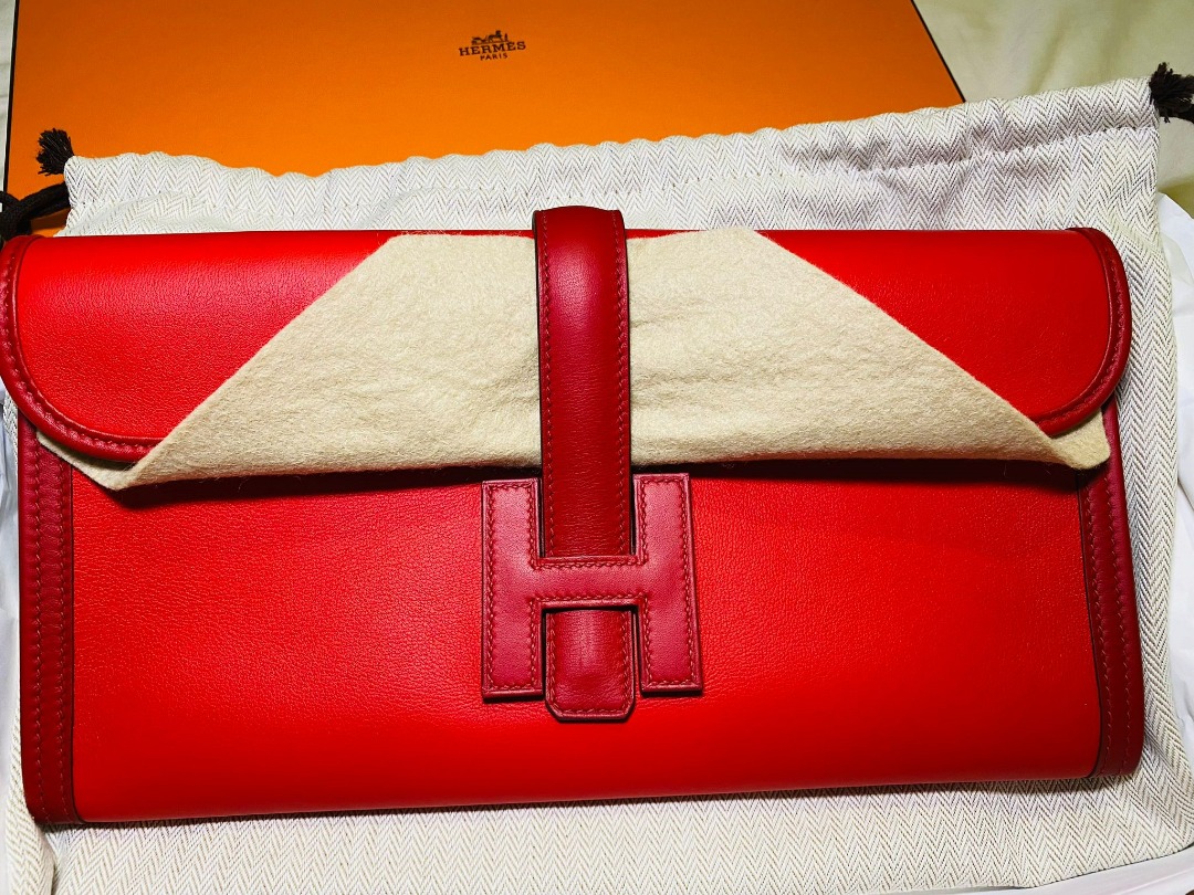 Hermes Jige Clutch, Luxury, Bags & Wallets on Carousell