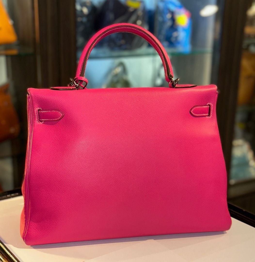 Hermes Kelly 35 Candy Rose Tyrien - Vintage Lux