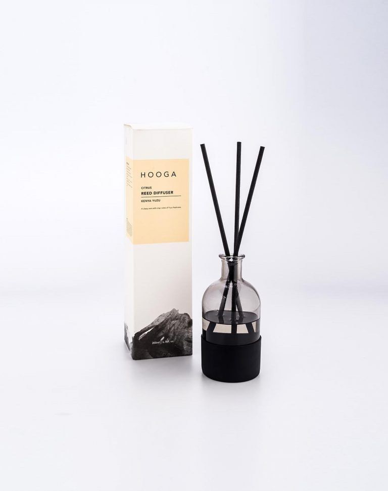 Hooga Black Reed Diffuser kenya yuzu, Furniture & Home Living, Home