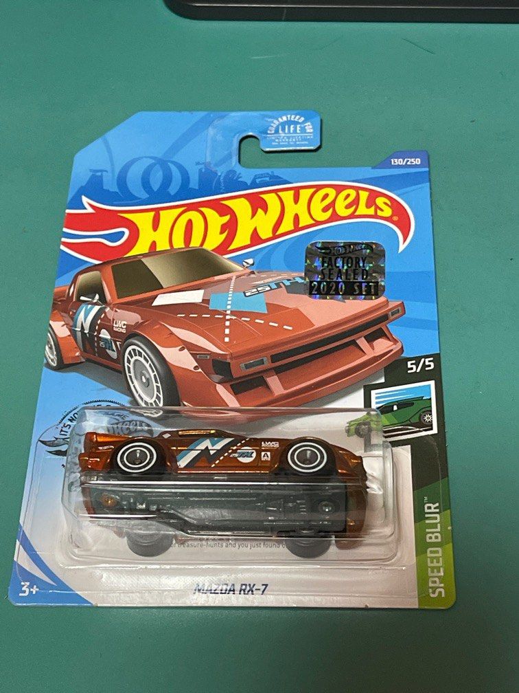 Hot Wheels US CARD Factory Seal Mazda RX7 Super Treasure Hunt, Hobbies