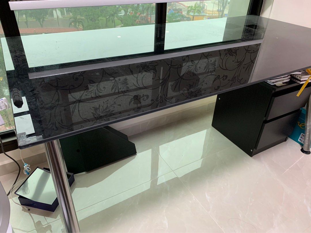 IKEA Galant Glass Table, Furniture & Home Living, Furniture, Tables