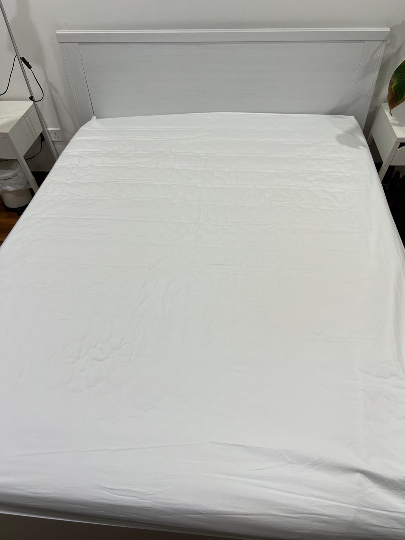 IKEA Queen Bed Frame & Mattress, Furniture & Home Living, Furniture