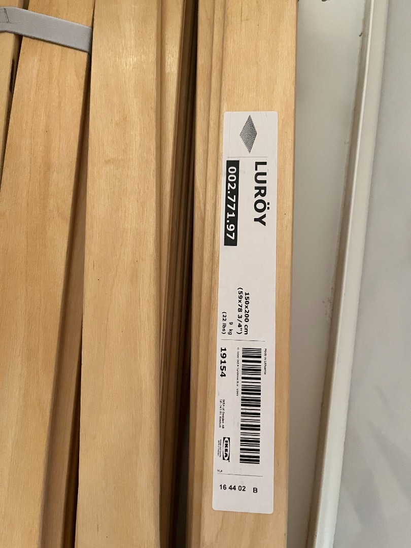 IKEA Slatted Bed Base Luroy 150X200, Furniture & Home Living, Furniture