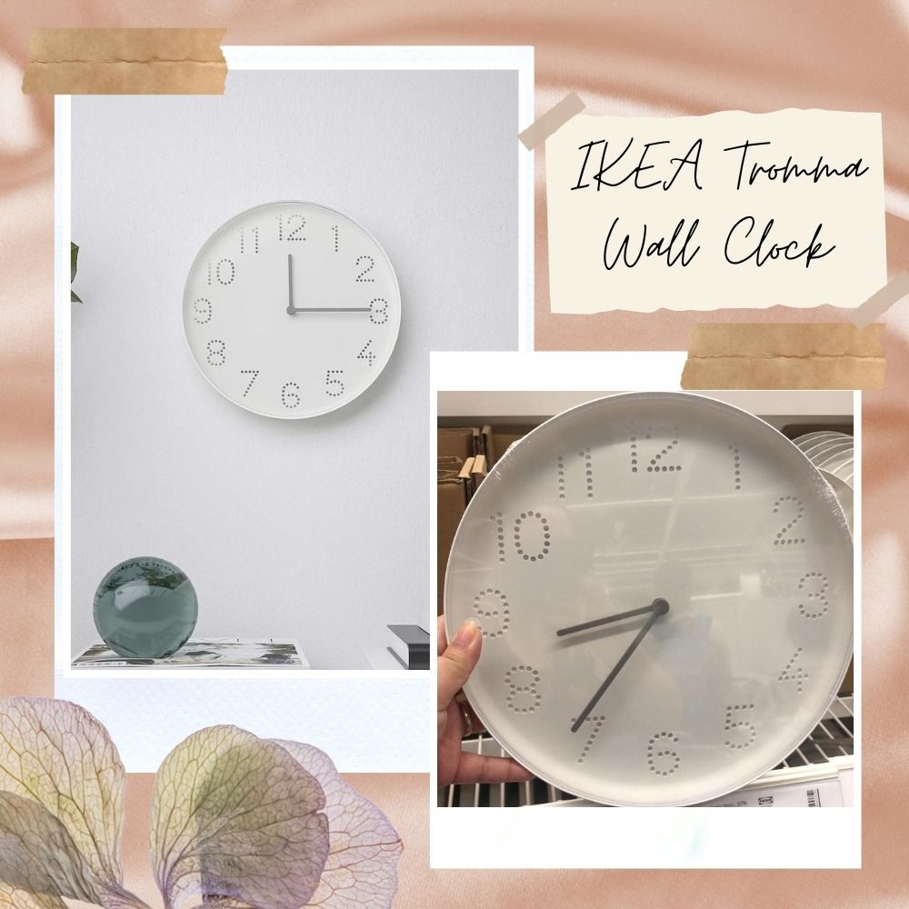 IKEA Tromma White Minimalist Wall Clock, Furniture & Home Living, Home