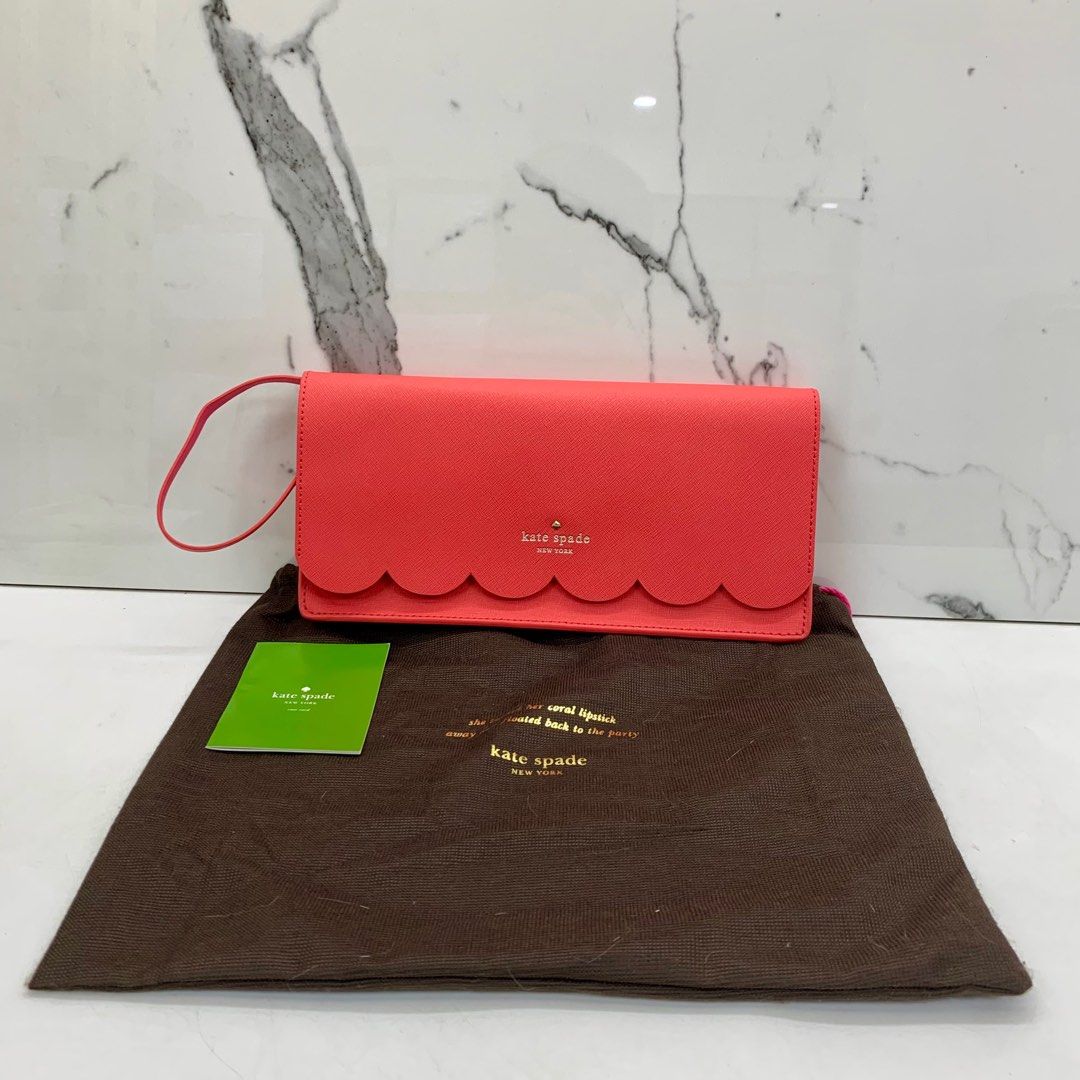 KATE SPADE PXRU5605 RED CLUTCH WITH STRAP 227018921