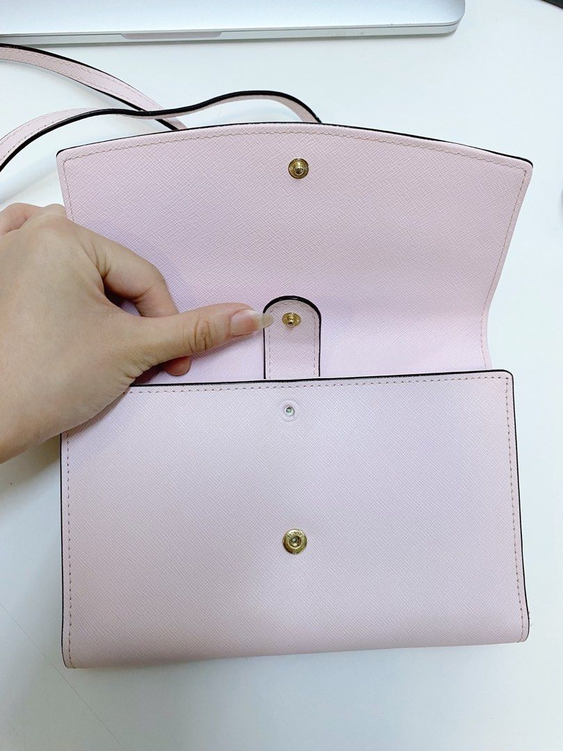 Kate Spade Staci Small Flap Crossbody in Chalk Pink (WLR00632
