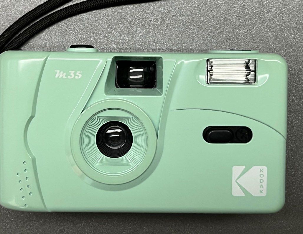 kodak m35 green film camera, Photography, Cameras on Carousell